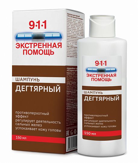 Изображение товара 911 экстренная помощь шампунь Дегтярный при себорее, псориазе, перхоти Миролла 150мл 911 экстренная помощь шампунь Дегтярный при себорее, псориазе, перхоти Миролла 150мл фотография