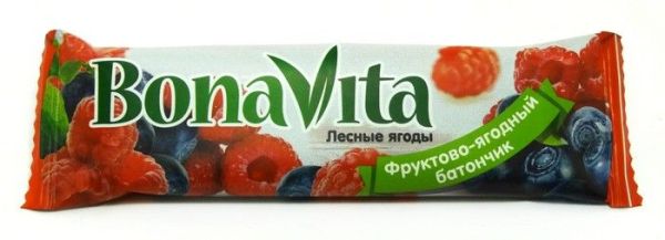 Батончик фруктово-ягодный bona vita лесные ягоды 40 г фотография