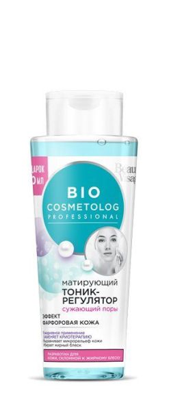 Bio Cosmetolog матирующий тоник-регулятор сужающий поры Эффект фарфоровой кожи 270мл фотография