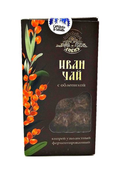 Иван-чай Малавит Облепиха ферментированный прессованный 100г фотография
