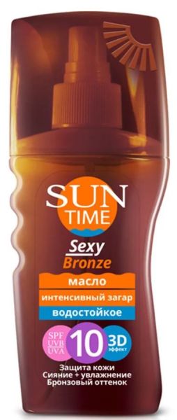 Масло для загара SUN TIME Sexy Bronze 3D SPF-10 фотография