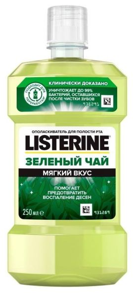 Листерин ополаскиватель для полости рта Зеленый Чай 250мл фотография