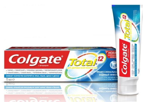 Колгейт зубная паста Total 12 Pro Видимый Эффект 75мл фотография